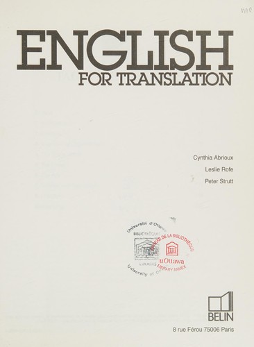 English for translation