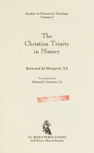 The Christian Trinity in history