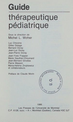 Guide Therapeutique Pediatrique