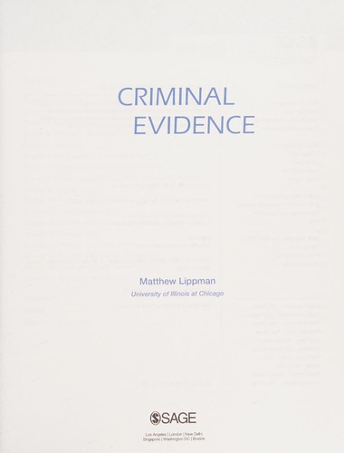 Criminal Evidence