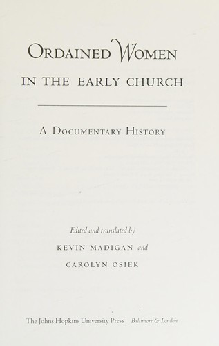 Ordained women in the early church