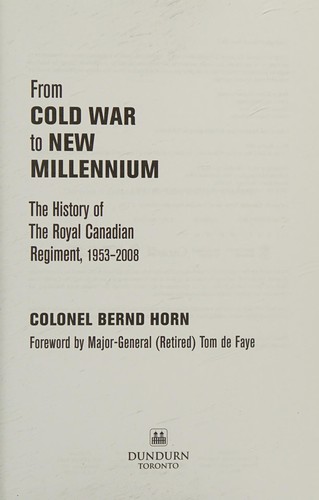 From Cold War to New Millennium