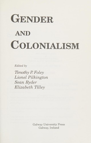 Gender and colonialism
