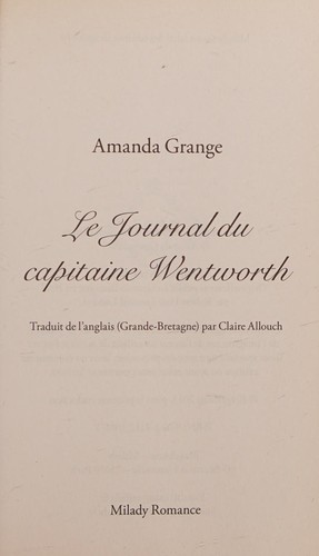 Le journal du capitaine Wentworth