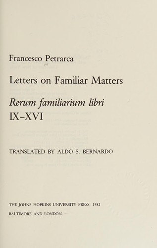 Letters on Familiar Matters