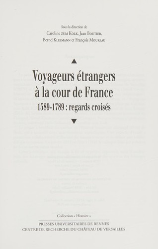 Voyageurs étrangers à la cour de France