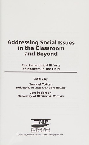 Addressing social issues in the classroom and beyond