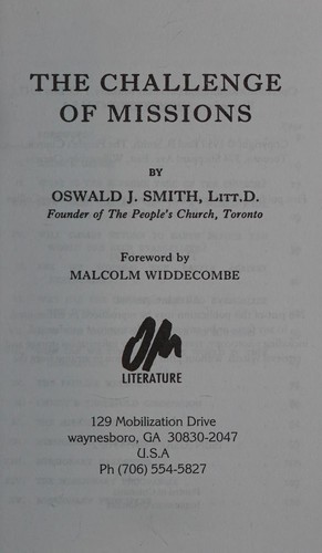 Challenge of Missions Smith