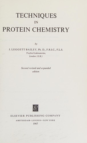 Techniques in protein chemistry