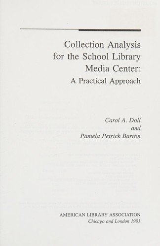 Collection analysis for the school library media center