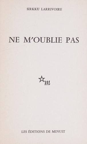 Ne m'oublie pas