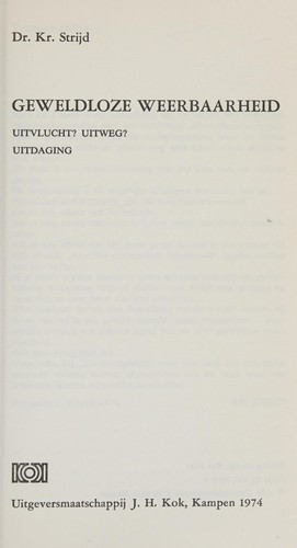 Geweldloze weerbaarheid