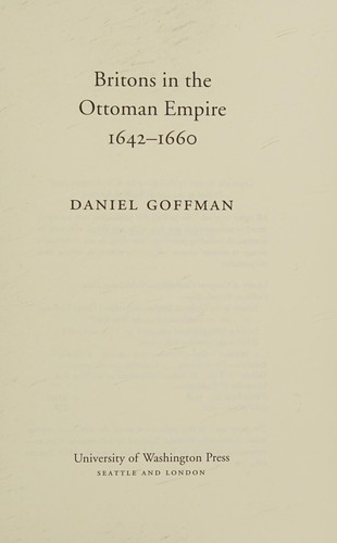 Britons in the Ottoman Empire, 1642-1660