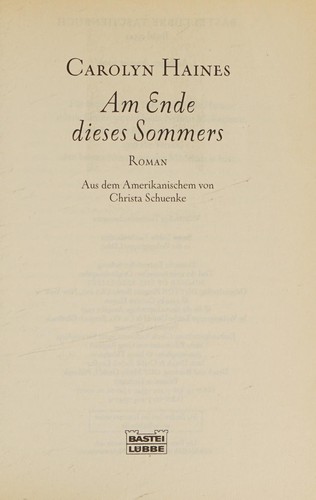 Am Ende dieses Sommers