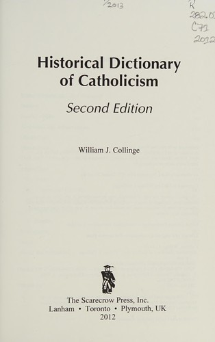 Historical dictionary of Catholicism