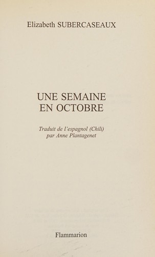 Une semaine en Octobre