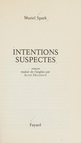 Intentions suspectes
