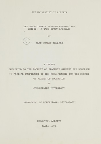 The relationship between meaning and crisis