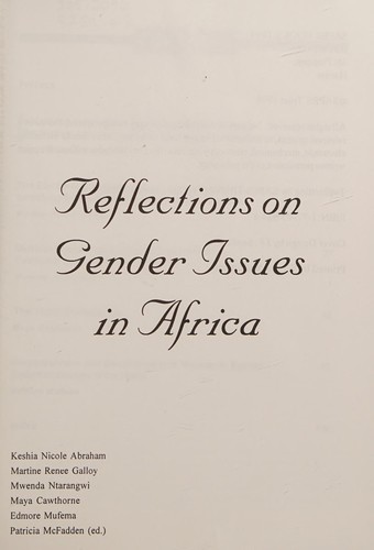 Reflections on gender issues in Africa