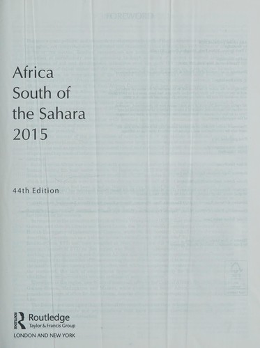 Africa South of the Sahara 2015