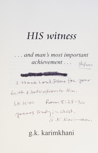 His witness