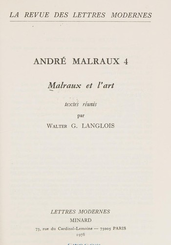 Malraux et l'art