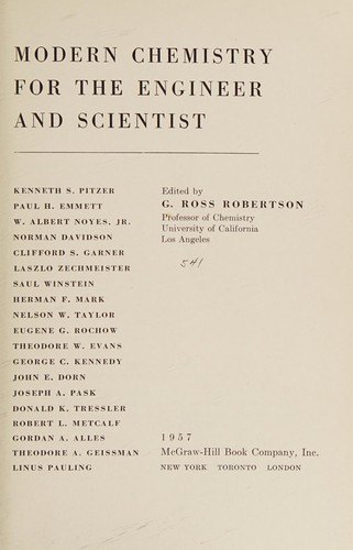 Modern chemistry for the engineer and scientist