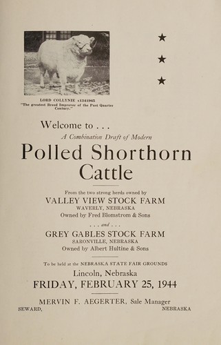 Welcome to...a combination draft of modern polled shorthorn cattle