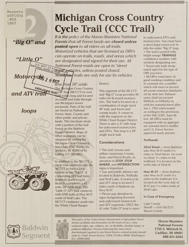Michigan cross country cycle trail (CCC trail)