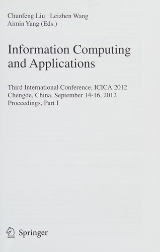Information computing and applications