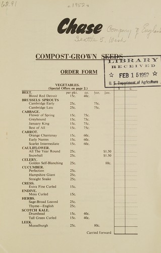 Compost-grown seeds