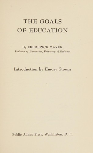 The goals of education