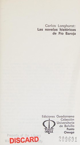 La novelas históricas de Pío Baroja