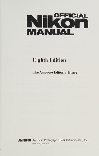 Official Nikon manual