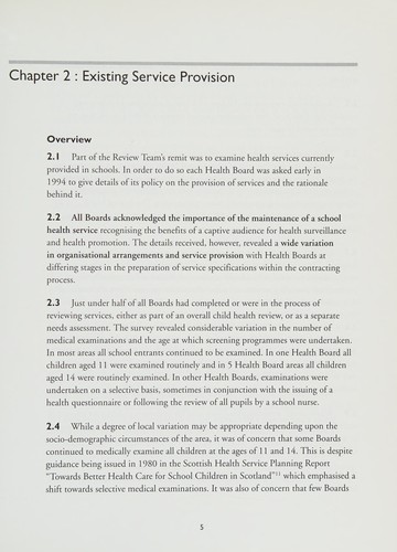Health Services in Schools