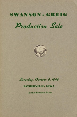 Swanson-Greig production sale