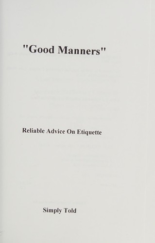 Good manners