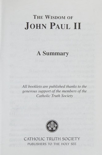 The Wisdom of John Paul II