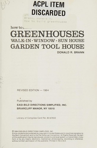 How to build greenhouses