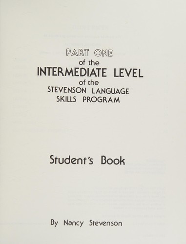 Part one of the intermediate level of the Stevenson language skills program