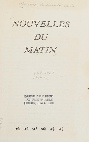 Nouvelles du matin