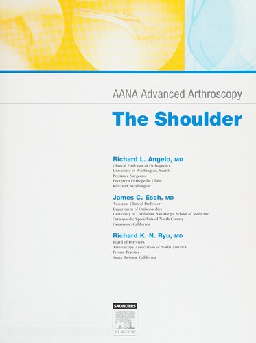 AANA advanced arthroscopy