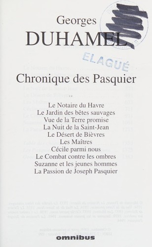 La Chronique des Pasquier