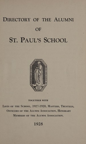 Directory of the alumni of St. Paul's school ...