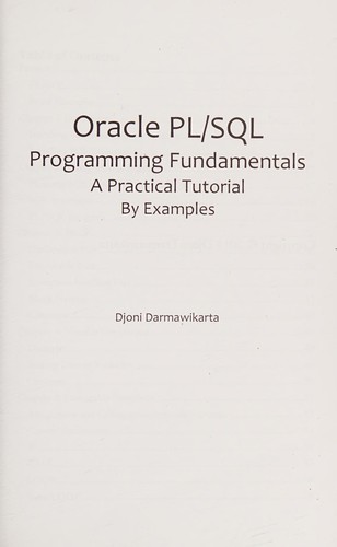 Oracle PL/SQL programming fundamentals