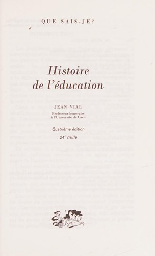 Histoire de l'éducation