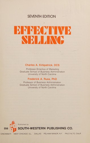 Effective selling