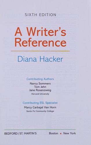 A writer's reference