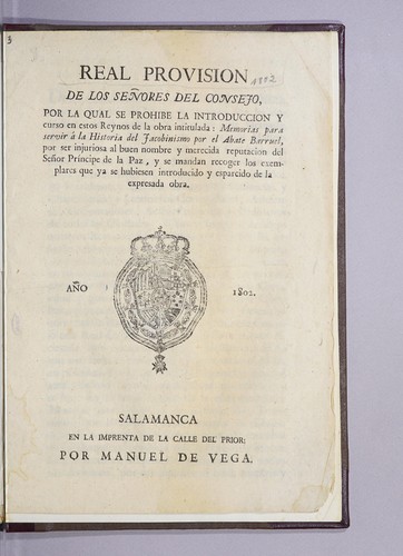 Real provision de los señores del Consejo