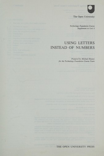Using letters instead of numbers